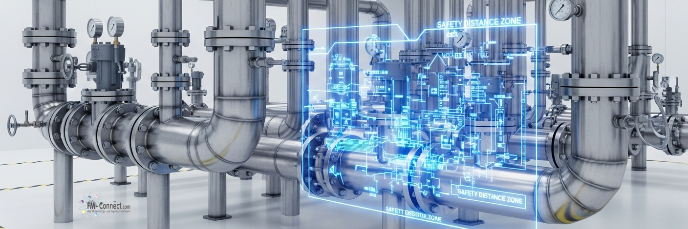 Rohrleitungsnetze (Werkstoffe, Trassenführung, Sicherheitsabstände)