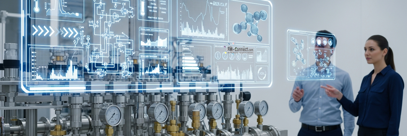 Netzwerk-Darstellung der partnerschaftlichen Zusammenarbeit und Synergien im Bereich Gasmanagement und Facility Management
